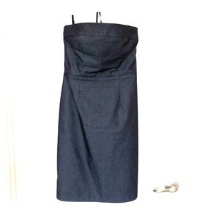 Size 2 Strapless Denim Dress